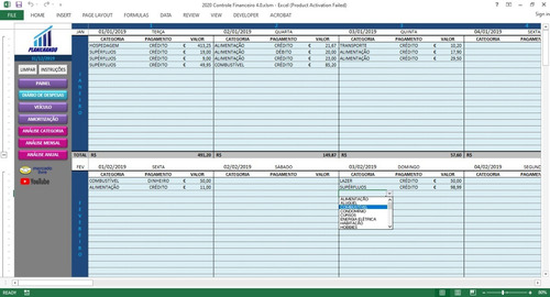 Imagem 10 de 10 de Planilha Controle Financeiro Pessoal (vba) - A Melhor!