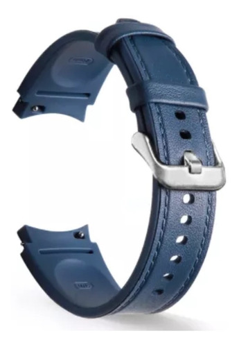 Correa Cuero Compatible Samsung Watch 4 Azul Ajustable