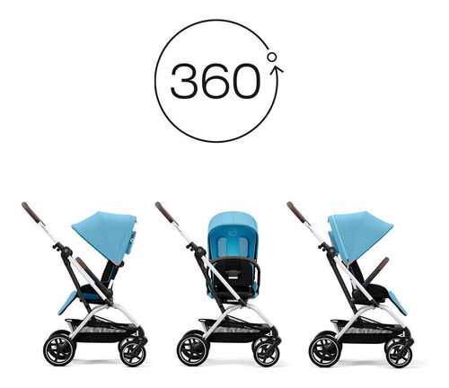 Coche Travel System Eezy S Twist Plus Slv B.blue + Aton B2 +