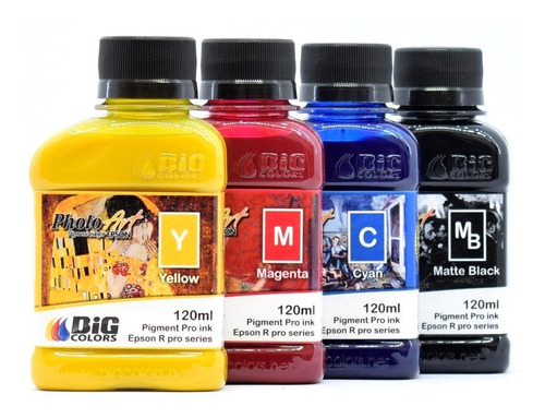 Tintas Photoart Pro Pigmentada Bigcolors Combo 120ml X4 Tank