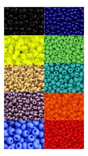 Chaquira Calibrada Preciosa 11/0 10 Bolsas De 50 Gr