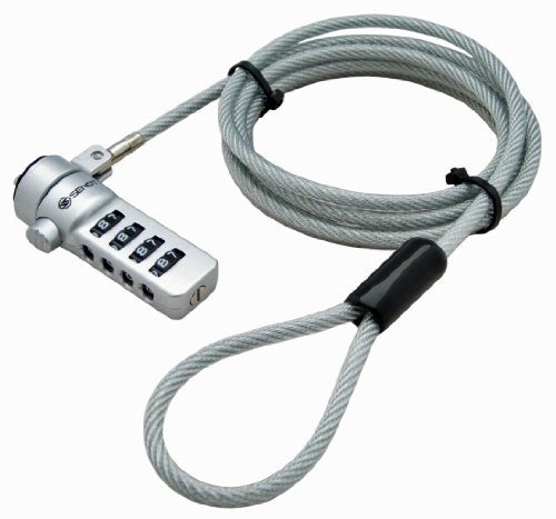 Sendt Silver Notebook / Laptop Cable De Seguridad De Bloqueo