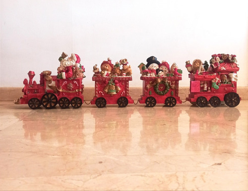 Tren En Cerámica Decoración Navideña Santini Italy Style (Usado)