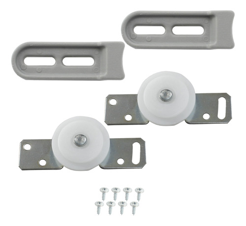 Sistema Roda Porta Correr Chapa Reta Metal Kit P/ 20 Portas