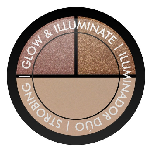 Imagen 1 de 5 de Maquillaje Iluminador Dúo / Glow & Illuminate Xúlu Z137 Tono Del Iluminador Gold