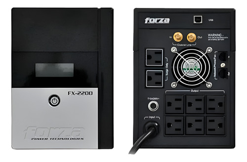 Ups Forza Fx-2200lcd-u, 2200va, 1200w, 8 Tomas De Salida