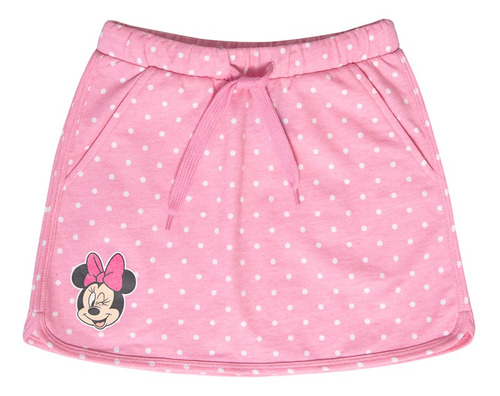 Falda Niña Minnie Lunares Rosado Disney