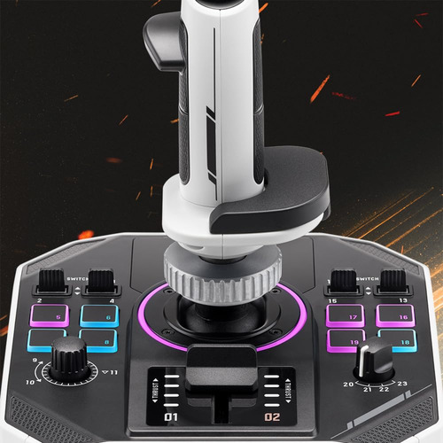Thrustmaster Sol-r1 Flightstick Space Flight Simulation Cor Branco