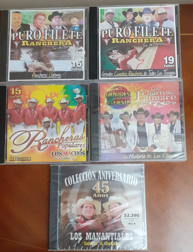 5 Cd's Música Ranchera. Precio Incluye Costo De Envío 