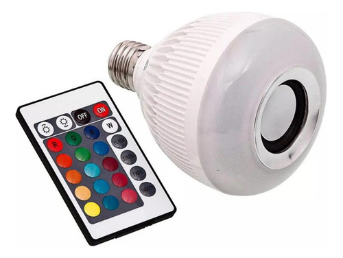 Lâmpada Led Musical Bluetooth Caixa Som E27 Bivolt Cor da luz RGB 110V/220V