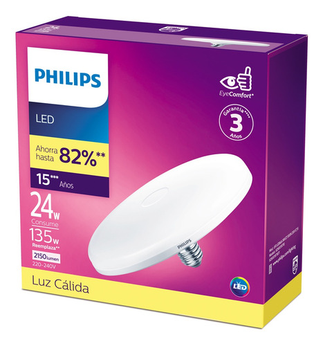 Lámpara Philips Ufo Led 24w E27 Luz Cálida