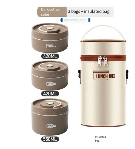 Recipiente Caliente Para Almuerzo P4food, De Acero Inoxidabl
