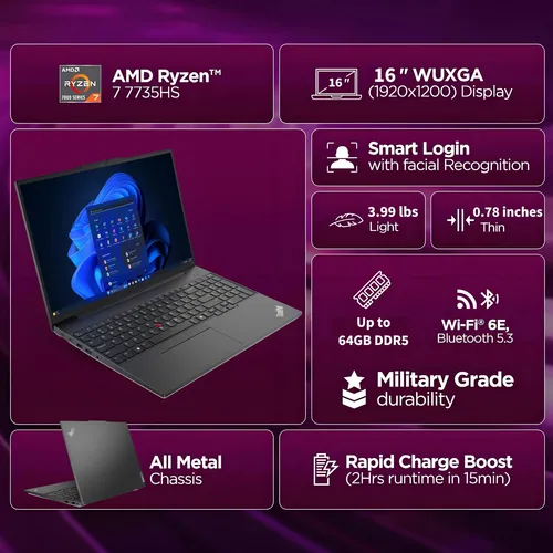 Laptop Lenovo Thinkpad E16 Gen 2 16 Amd Ryzen 7 16gb Ram