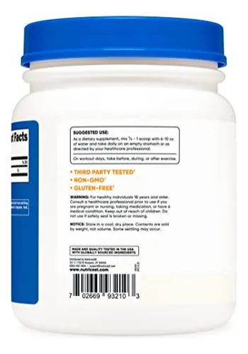 Suplemento Nutricost De L-leucina Pura En Polvo, 500 G