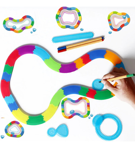 Espirografo Diy Multifuncional Regla Figuras Estilo Libre