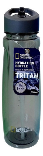 Botella Hidratación Tritan Cilindro Gris 750 Ml Natgeo