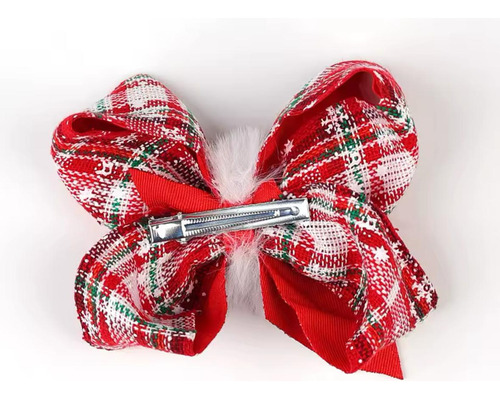 4 Moños Navideños Para El Cabello Pinzas Pelo Navidad Adorno