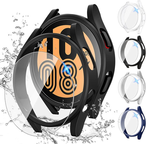 4 Protec Pantalla Y 4 Fundas De Samsung Galaxy Watch 4 44mm 