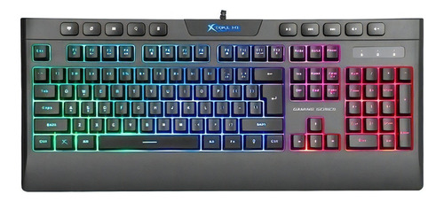 Teclado Gamer Xtrike Me Kb-508 Color Negro Con Luz Rainbow