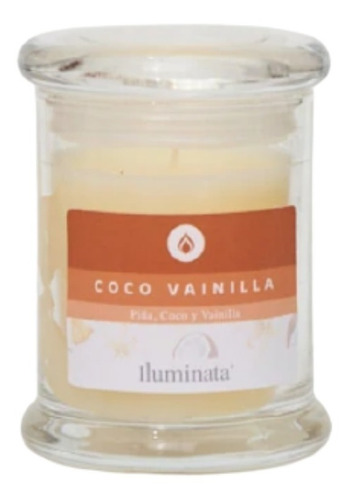 Velas Aromatizadas Coco Vainilla Envase Vidrio 120hrs De Uso