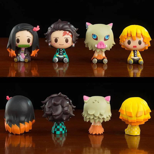 4 Figuras Colección Demon Slayer Kamado Nezuko Kawaii Set