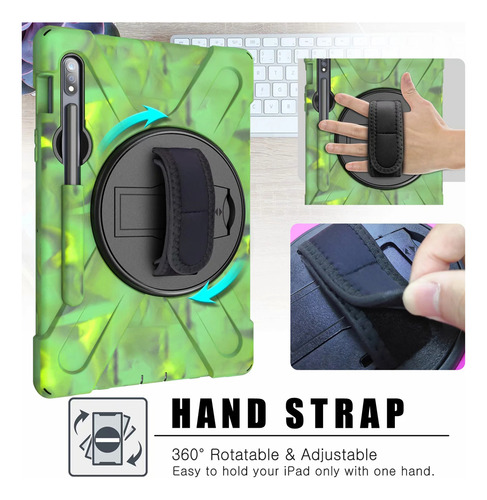 Fundas Para Tableta Tab S7 Fe Para Samsung Galaxy Tab S8 S7 Plus S8 Plus, Funda T730 X800 T970, Funda Giratoria Y Dura Para Pc, Soporte De Silicona