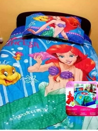 Cobertor Con Chiporro Infantil Disney Plaza Y Media Sirenita