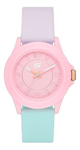 Reloj Skechers Sr6215 Rosencrans Para Mujer Color de la correa Menta/Lila Color del bisel Rosa Color del fondo Rosa