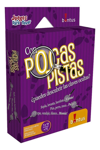 Juego De Mesa Cartas Pocas Pistas Claves Ocultas Bontus Bln