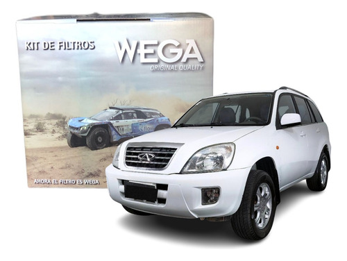 Kit 4 Filtros Wega Chery Tiggo 2.0 16v 2008 A 2014