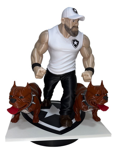 Boneco Colecionável Pitbull Guerreiro Botafogo