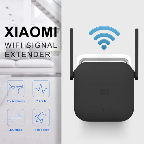 Repetidor De Sinal Wifi Sem Fio Xiaomi Pro 300mbps 100v/240v