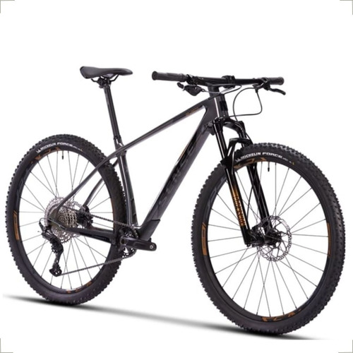 Bicicleta Mtb Sense Carbon Impact Pro 2023 Shimano Deore 12v Cor Cinza/Dourado Tamanho do quadro L 19