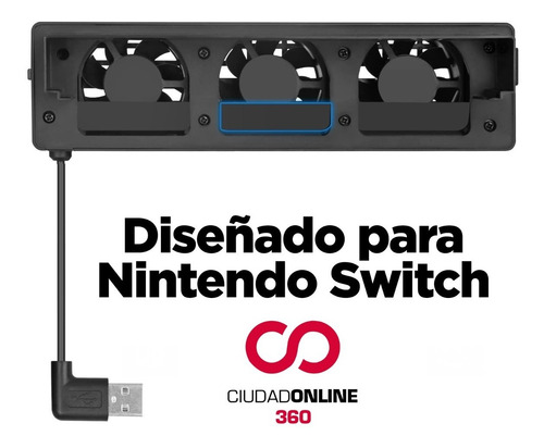 Imagen 5 de 10 de Cooler Ventilador Accesorio Nintendo Switch Para Refrigerar Tu Consola De Juegos