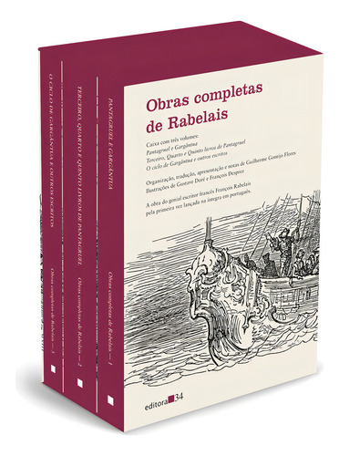 Coleção Rabelais: Obras Completas De Rabelais, De François Rabelais., Vol. 3. Editorial Editora 34, Capa Mole Em Português, 2023
