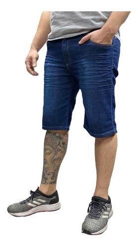 Imagem 3 de 6 de Kit 3 Bermudas Jeans Masculina Lycra Elastano