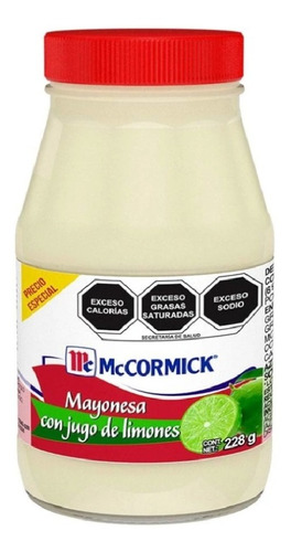 Mayonesa Mccormick Con Jugo De Limón 228g