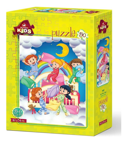 Art Kids Pelea De Almohadas 50 Piezas Art Puzzle 5600