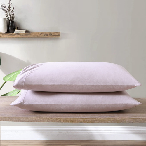 Juego Fundas De Almohada Lila Estandar Transpirable Frescas