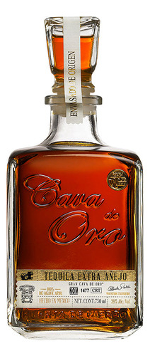 Tequila Añejo 100% Extra Cava De Oro 750ml