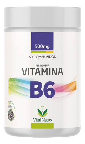 Vitamina B6 Piridoxina 60 Comprimidos Vital Natus