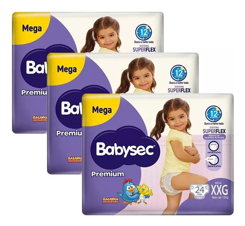 Babysec Premium Mega 24 unidades (3 packs) XXG