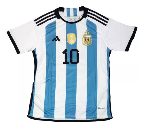 Camiseta Argentina Messi 3 Estrellas