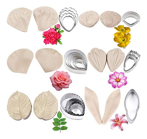 Kit Herramientas Florales Pasta De Goma 12 Piezas - Molde