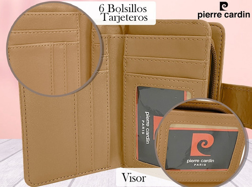 Imagen 5 de 10 de Billetera Fichero Pierre Cardin Original Dama Eco Cuero