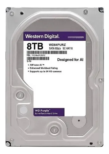 Disco Duro Western D. Wd85purz De 8tb Pc Sata 3.5 Purple Color