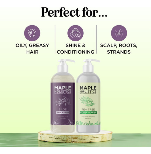 Conjunto De Shampoo E Condicionador Maple Holistics Tea Tree