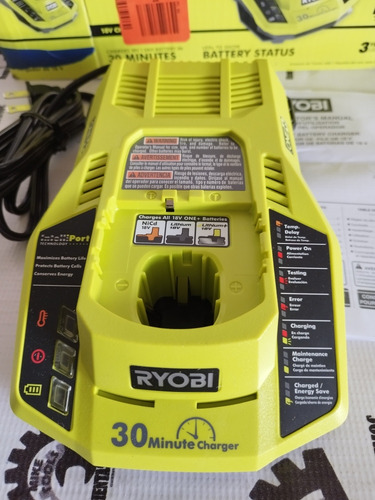 Cargador De Baterías Ryobi 18v Carga Rápida P117 (Usado)