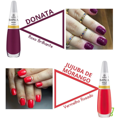 Impala Kit 6 Esmaltes Vermelho Classico Atacado Barato