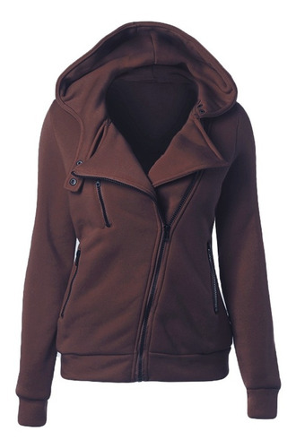 Sudadera Manga Larga Con Capucha Para Mujer